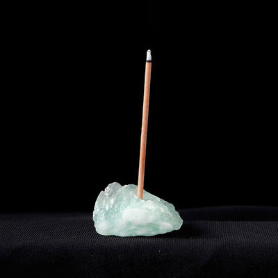 Olivenorma Crystal Raw Stone Incense Stick Holder Gemstone Decoration - Green Fluorite - image 42