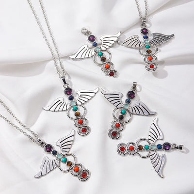 Olivenorma Wing 7 Chakra Healing Necklace