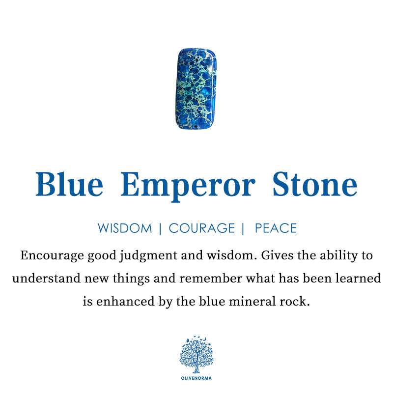 Olivenorma Blue Emperor Stone Apple Watch Strap Wrap Bracelet