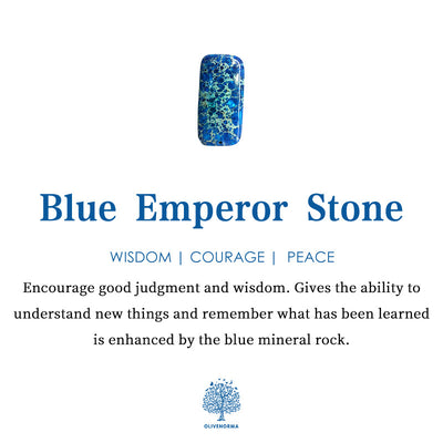 Olivenorma Blue Emperor Stone Apple Watch Strap Wrap Bracelet