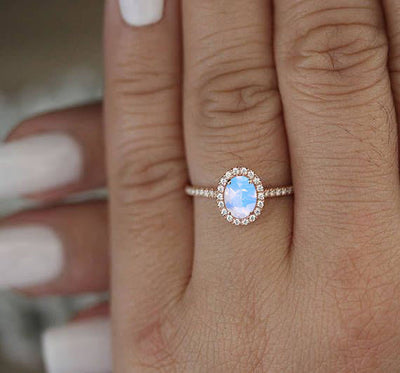 Olivenorma Luxury Moonstone Rose Gold Ring