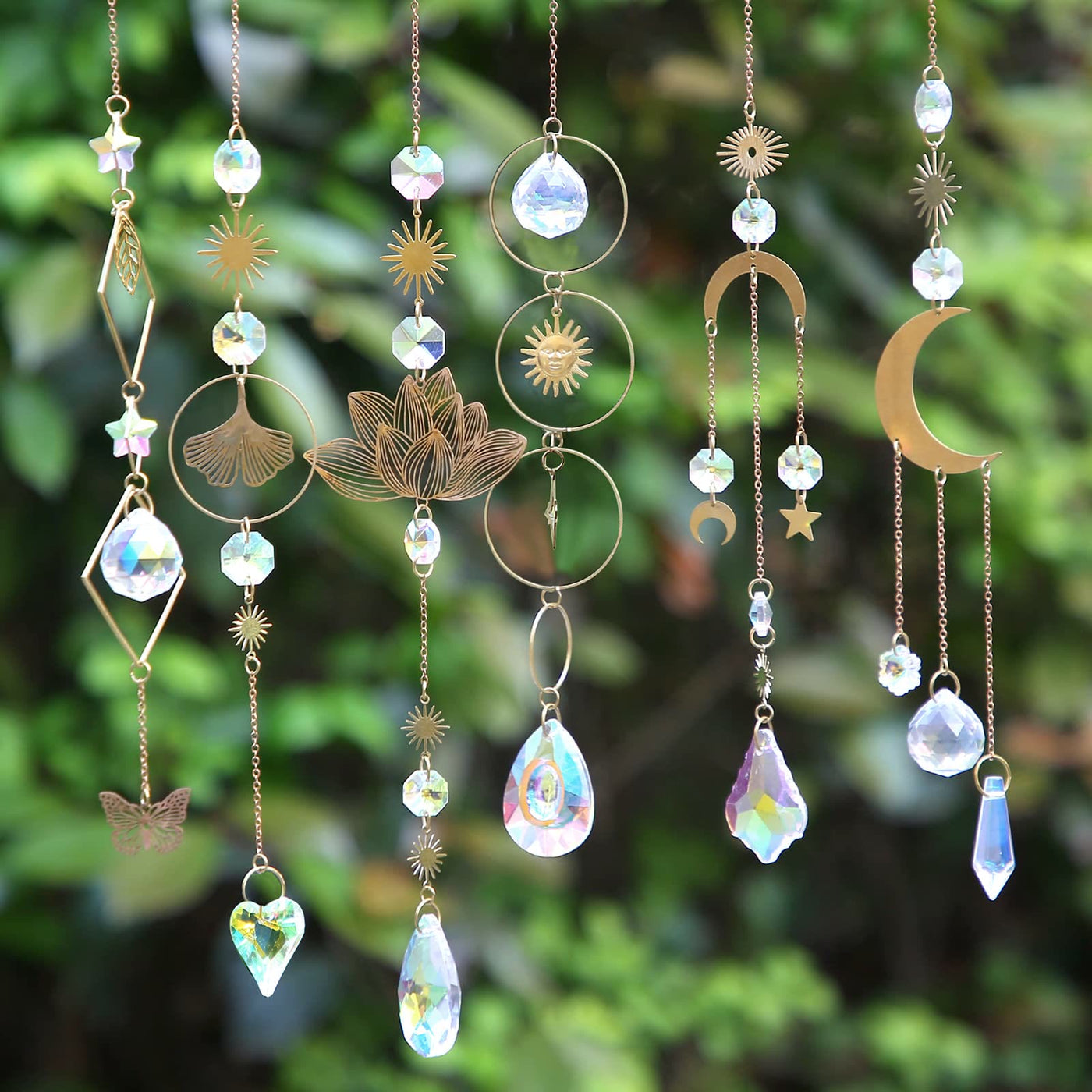 Olivenorma Angel Aura Quartz 6Pieces Lotus Wind Chime