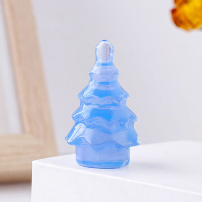 Olivenorma 1pc Natural Crystal Christmas Pine Carving Gemstone Decoration - image 11