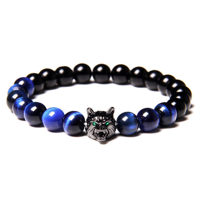 Olivenorma Lapis Lazuli Wolf Bracelet