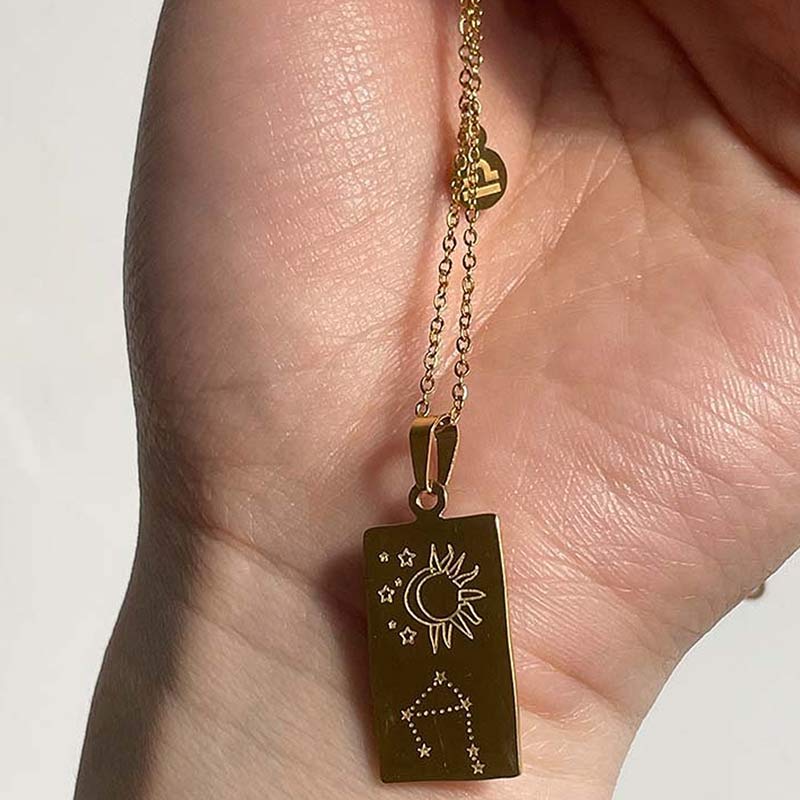 Olivenorma Gold Filled Chain Zodiac Necklace