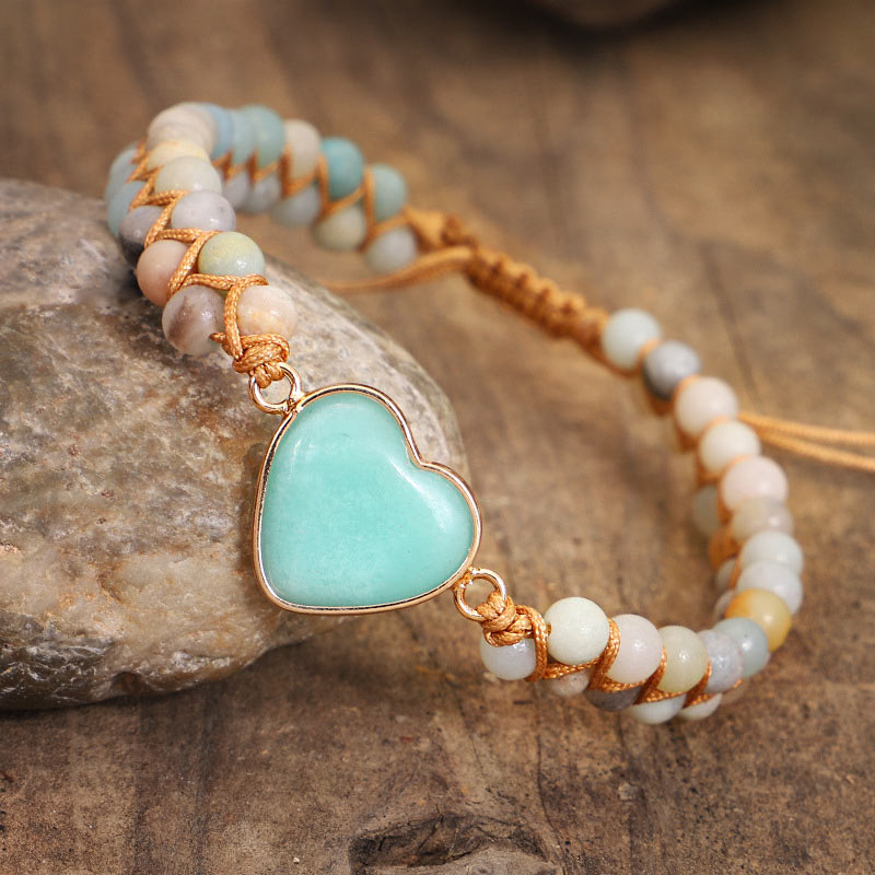 Natural Turquoise Heart Bracelet