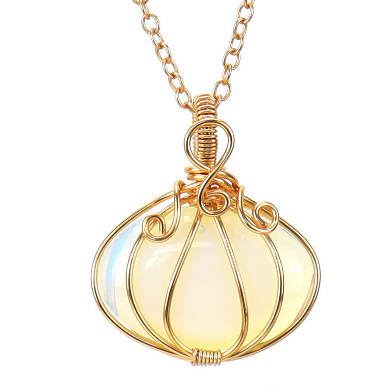 Olivenorma GUARDIAN PUMPKIN - Creative Pumpkin Crystal Necklace