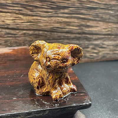 Olivenorma 1.2 Inches Carved Cute Koala Figurine Gemstone Decoration