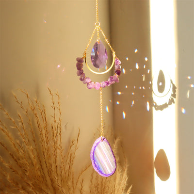 Olivenorma Crystal Suncatchers Moon Boho Decor Wind Chime