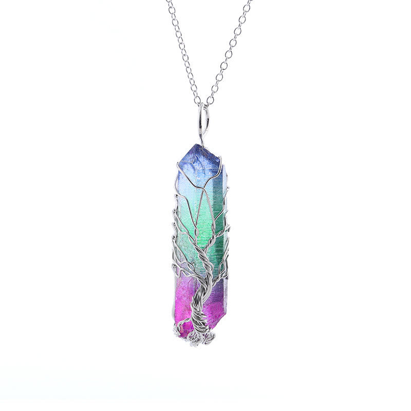 Olivenorma"Life Energy" - Tree of Life Crystal Necklace