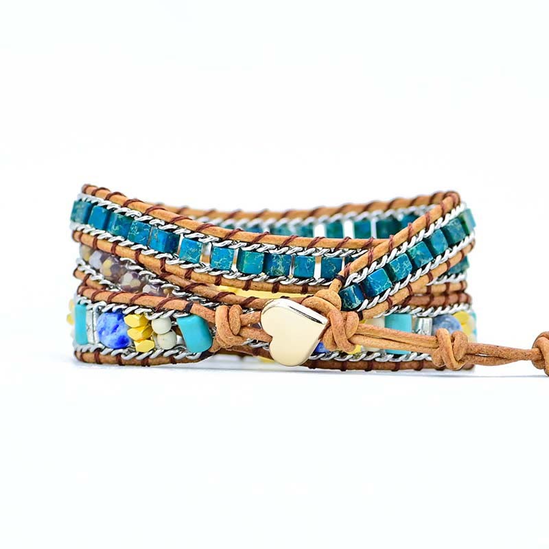 Emperor Stone Heart Wrap Bracelet