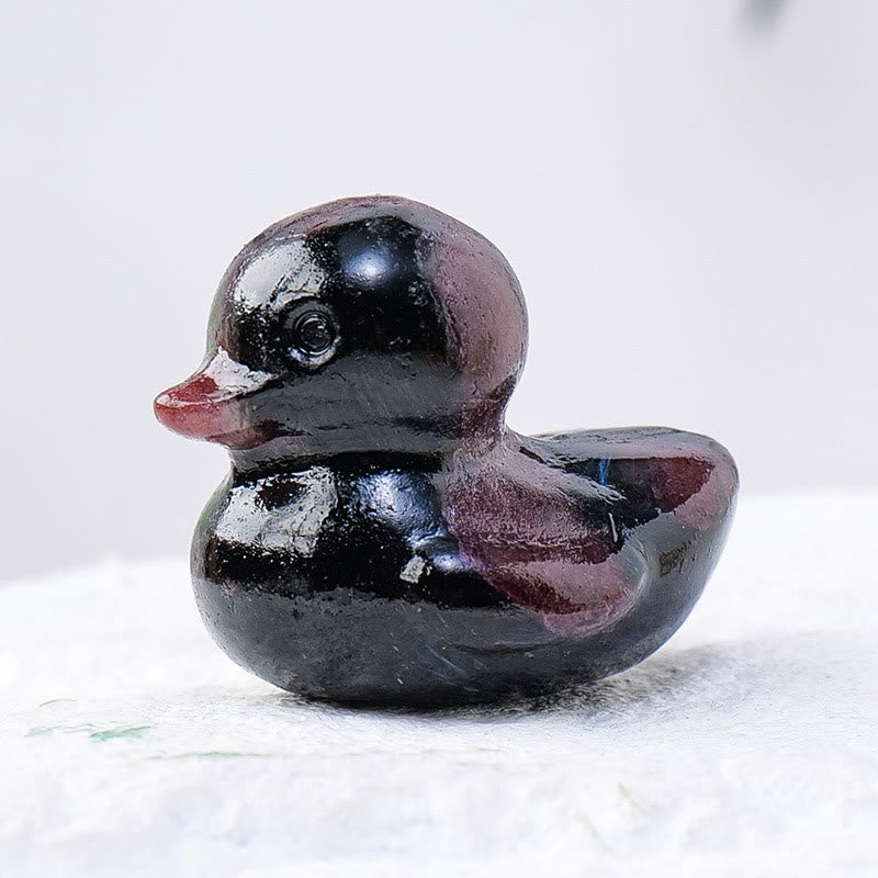 Olivenorma 1.2Inch Quartz Crystal Duck Carving Gemstone Decoration