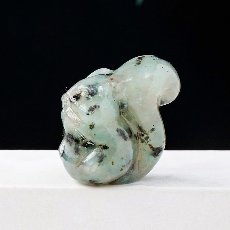 Olivenorma Natural Crystal Squirrel Carving Ornament Gemstone Decoration - Tianshan Blue Stone - image 31