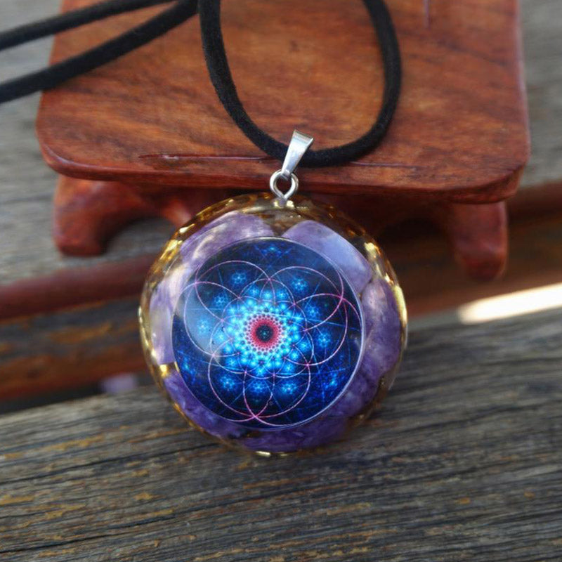 Olivenorma Natural Charoite Pendant Necklace