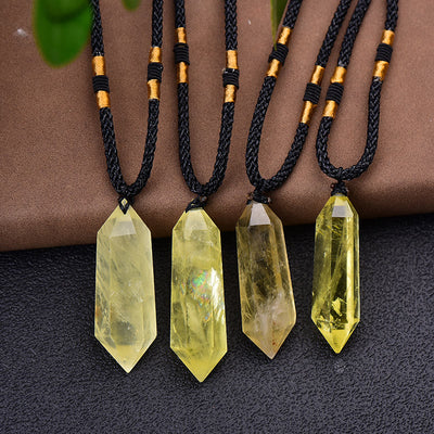 Olivenorma Natural Crystal Amethyst Healing Necklace - Citrine - image 18
