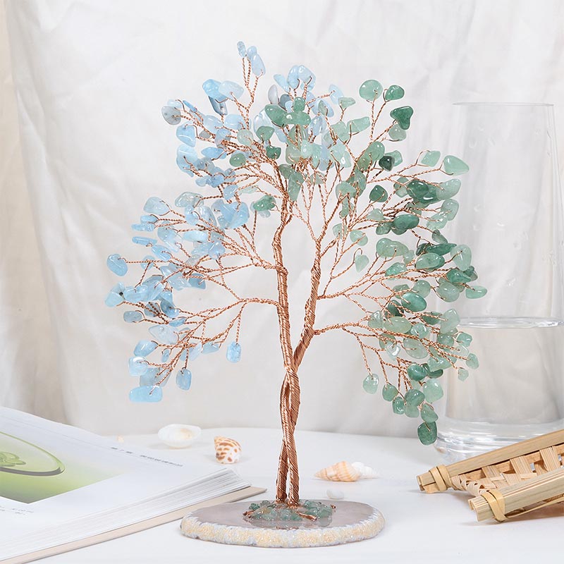 Olivenorma Natural Crystal Stone Feng Shui Tree