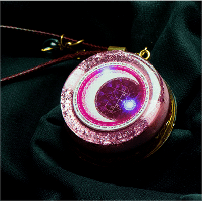 Olivenorma Moonlight Streamer Moon Phase Pink Pendant Orgone Necklace