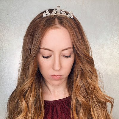 Olivenorma Clear Crystal Minimal Fairy Crystal Crown