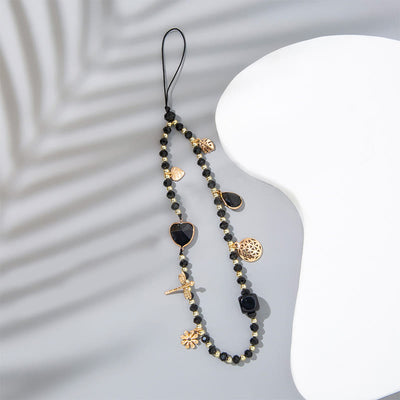 Olivenorma Crystal Pearl Drop Heart Shape Phone Strap - image 3
