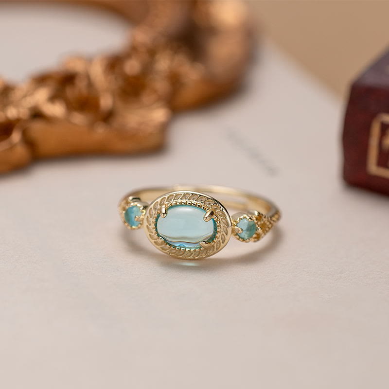 Olivenorma "Every Sea Is An Island" Paraiba Tourmaline Adjustable Ring