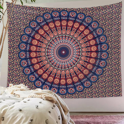 Olivenorma Mandala Peacock Pattern Tapestry