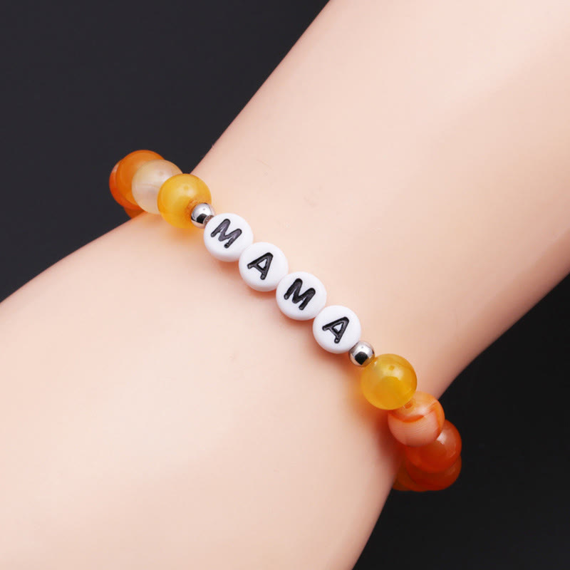 Olivenorma "For Mom" - Yellow Agate Love Bracelet