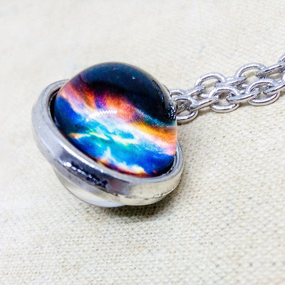 Glass Color Galaxy Space Necklace