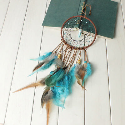 Olivenorma Amazonite Blue Crystal Dream Catcher