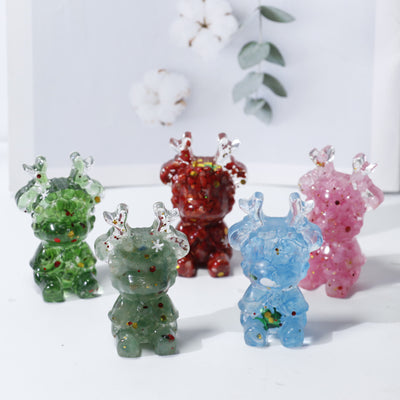 Olivenorma Natural Crystal Elk Ornament Gemstone Decoration - image 0