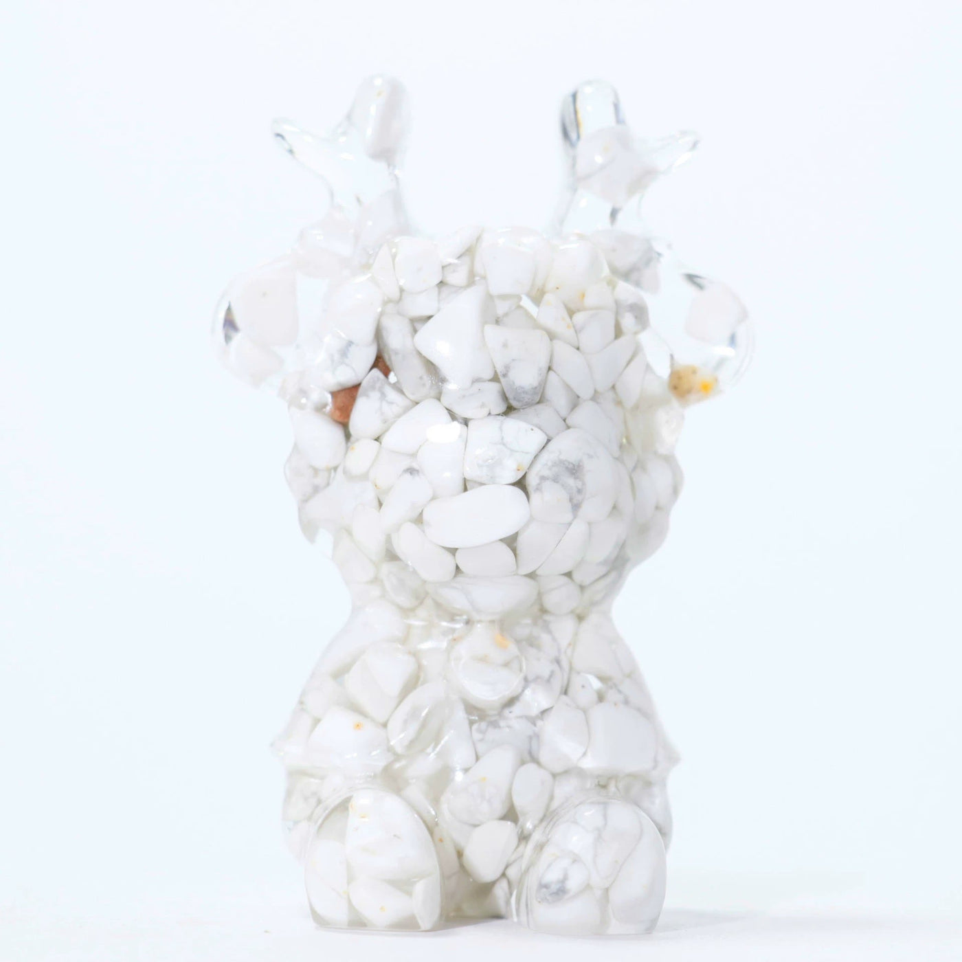 Olivenorma Natural Crystal Elk Ornament Gemstone Decoration - White Turquoise - image 11