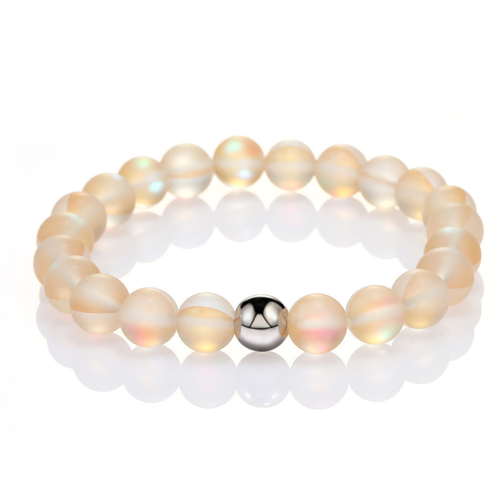 Olivenorma Pale Yellow Crystal Glass Bead Bracelet