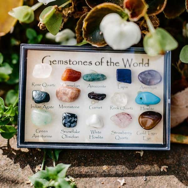 Olivenorma Natural Stone 15-Pieces Crystal Set Gemstone Decoration - image 2