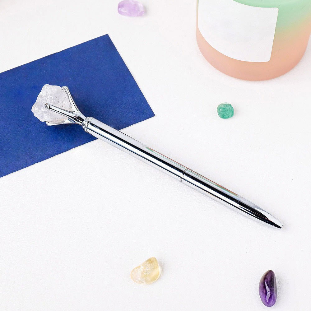 Olivenorma Raw Stone Manifestation Pen Gemstone Decoration - Clear Crystal - image 4