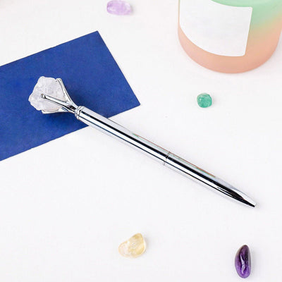 Olivenorma Raw Stone Manifestation Pen Gemstone Decoration - Clear Crystal - image 4