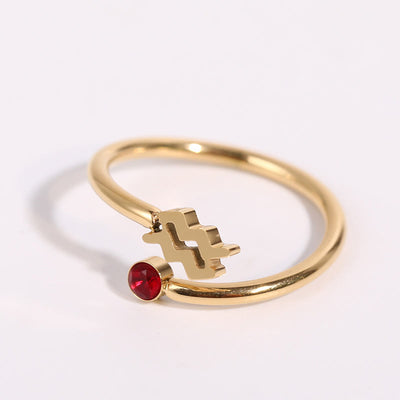 Olivenorma Zodiac Birthstone Ring