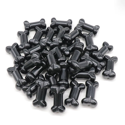 Olivenorma Natural Quartz Crystal Mini Bone Gemstone Decoration - Obsidian - image 33