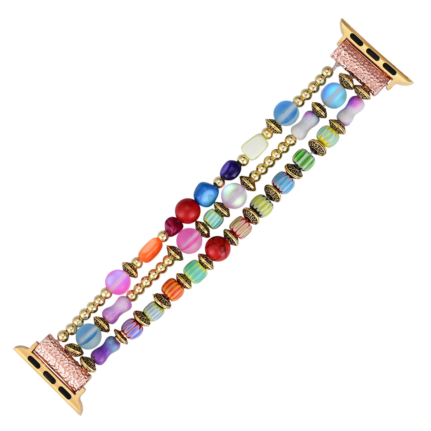 Olivenorma Cat's Eye Stone Beaded Elastic Cord Apple Watch Strap