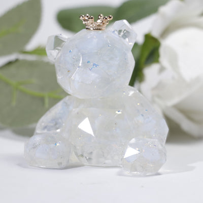 Olivenorma Crystal Gravel Resin Bear Ornament Gemstone Decoration