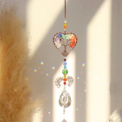 Olivenorma Chakra Reiki Tree Of Life Suncatcher