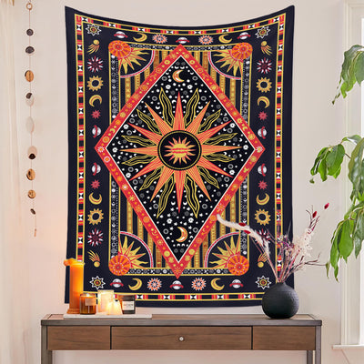 Olivenorma Sun Rays Moon Bohemia Tapestry