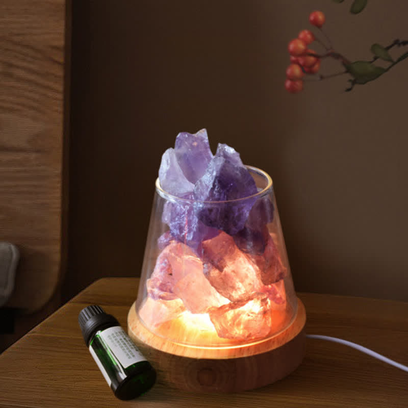 Olivenorma Goblet of Fire Shape Crystal Or Himalayan Pink Salt Lamp