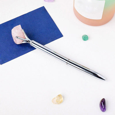 Olivenorma Raw Stone Manifestation Pen Gemstone Decoration - Rose Quartz - image 8