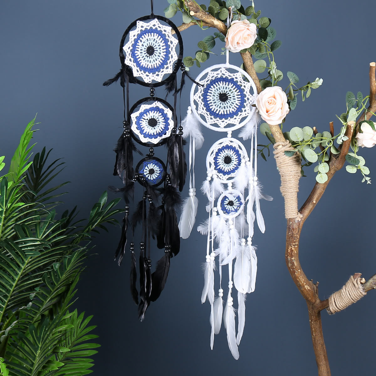 Olivenorma Evil Eye Three Circle Black White Dream Catcher