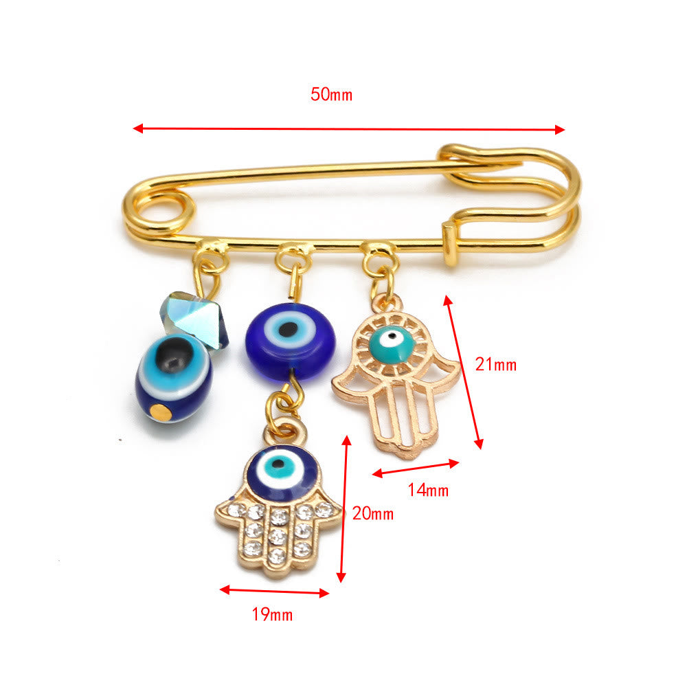 Olivenorma Evil Eye Hamsa Series Brooch