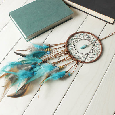 Olivenorma Amazonite Blue Crystal Dream Catcher