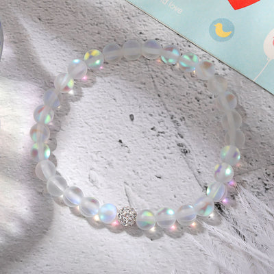 Olivenorma Zircon Crystal Glass Bead Bracelet