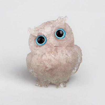 Olivenorma Natural Crystal Owl Gemstone Decoration - Rose Quartz - 2.28''(L) * 1.89''(W) * 1.53''(H) - image 16
