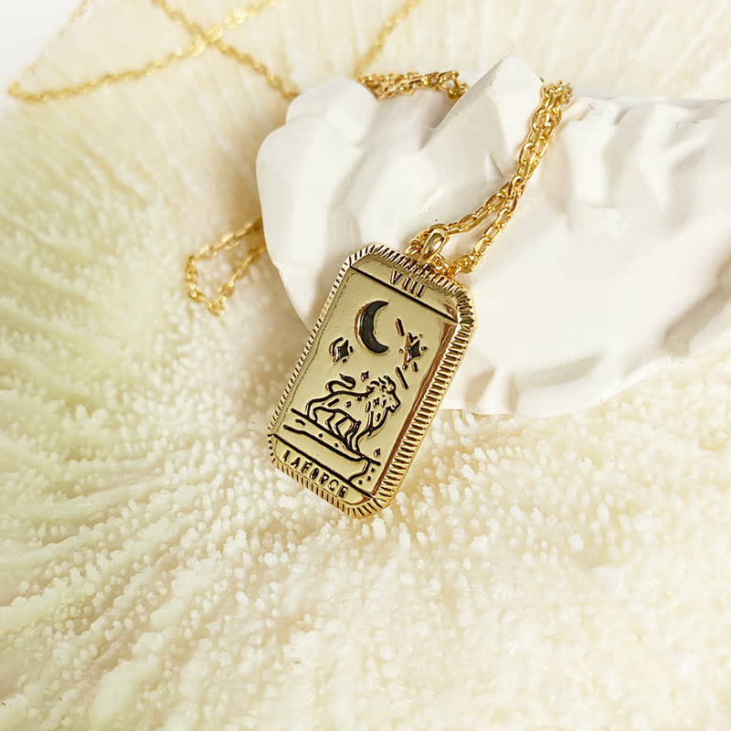 Olivenorma Divination Tarot Card Square Necklace