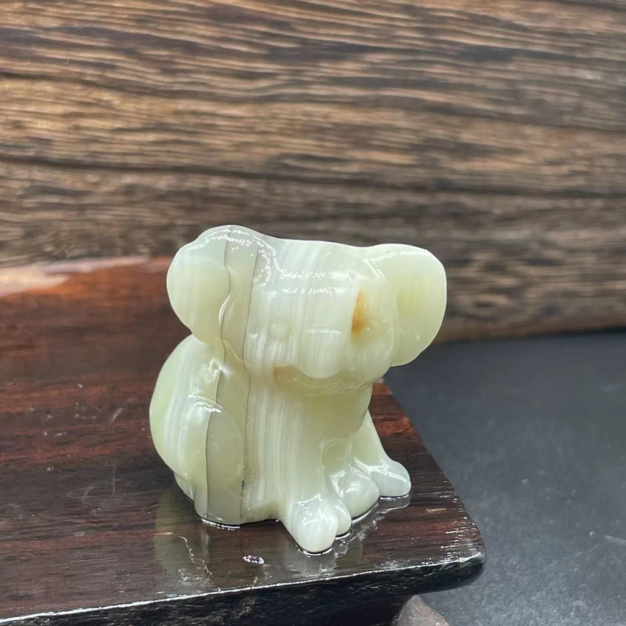 Olivenorma 1.2 Inches Carved Cute Koala Figurine Gemstone Decoration