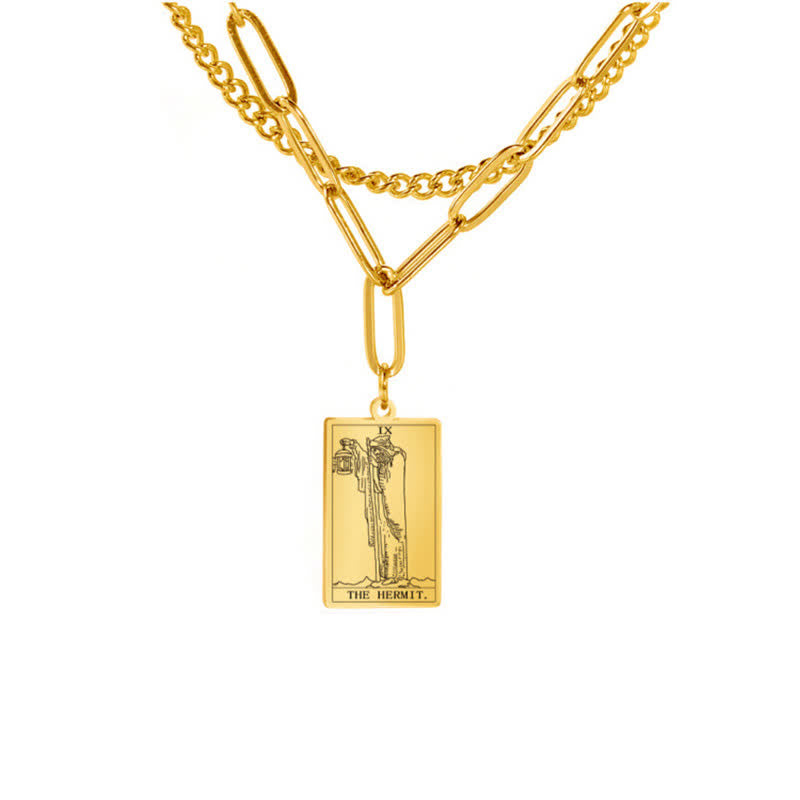 Olivenorma Tarot Card Double Chain Necklace